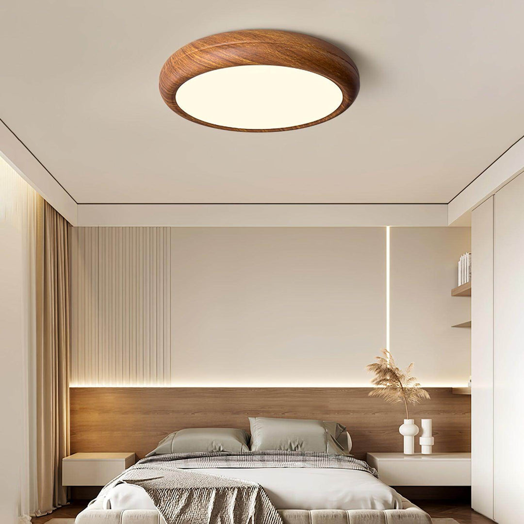 LED Loft Rund Loftlampe i Trælook