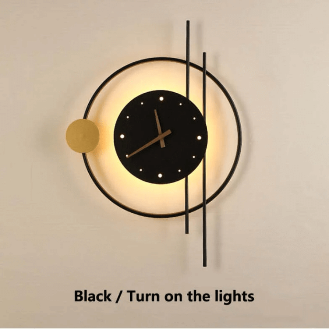 LED Vægur med Belysning, Moderne Design