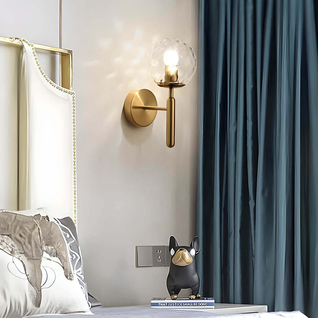Elegant væglampe i vintage-stil, glas