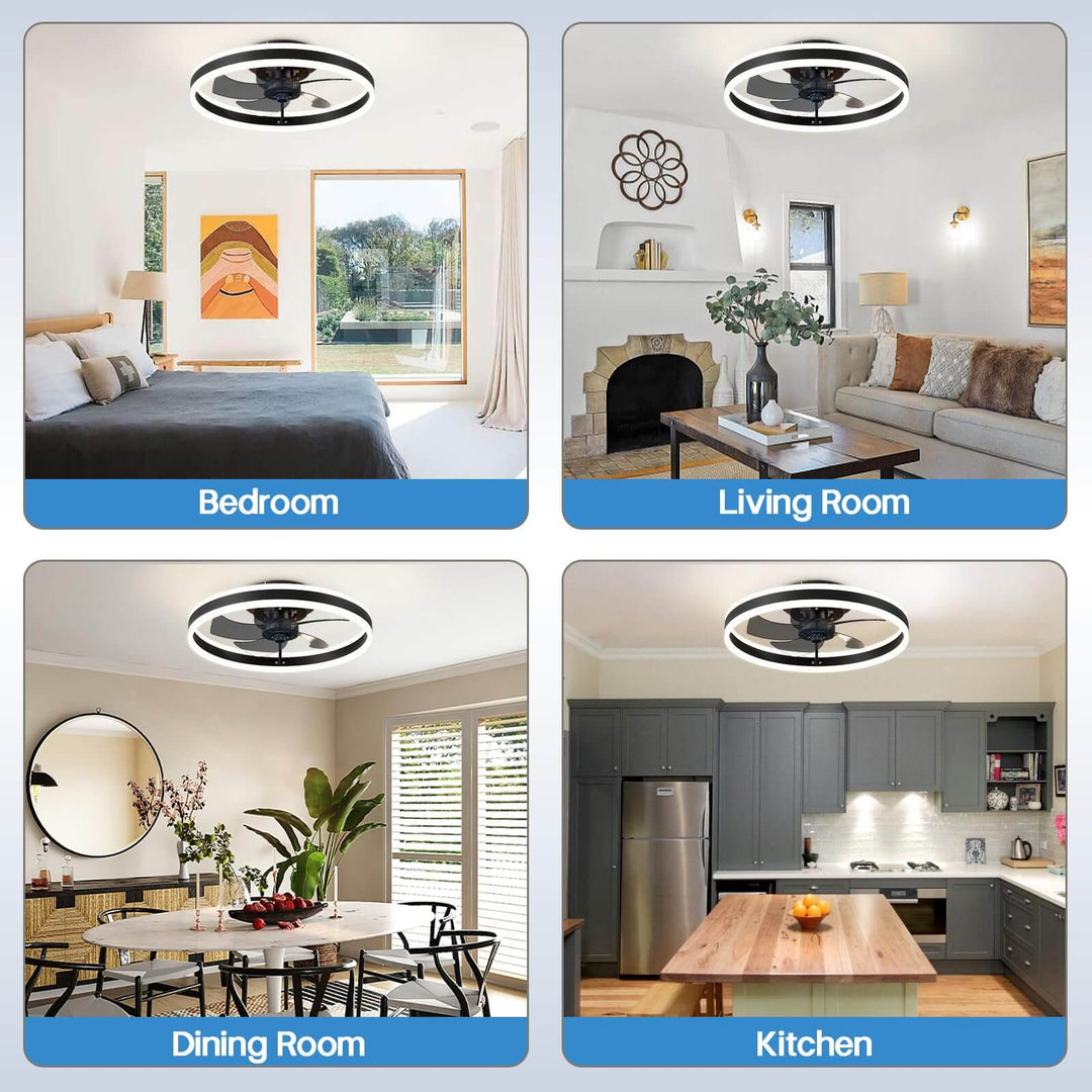 Smart loftventilator med LED-lys
