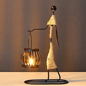 Retro Metal Lysestage Vintage | 24,5 cm