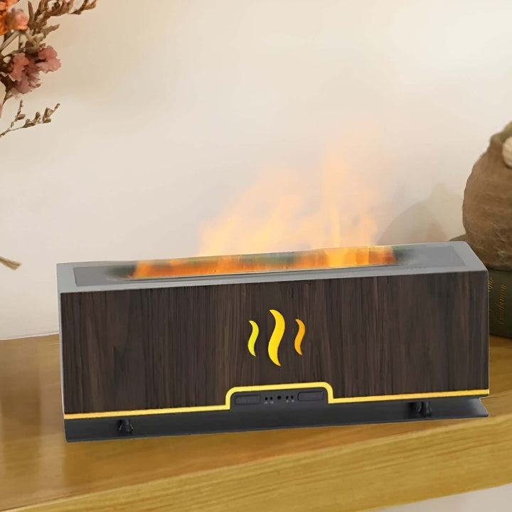3-i-1 Aroma Diffuser Luftfugter med Flammerlys