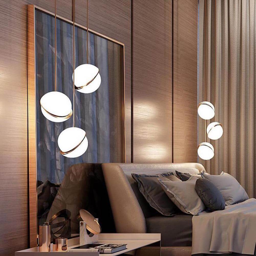 Måneformet Pendellampe i Moderne Design