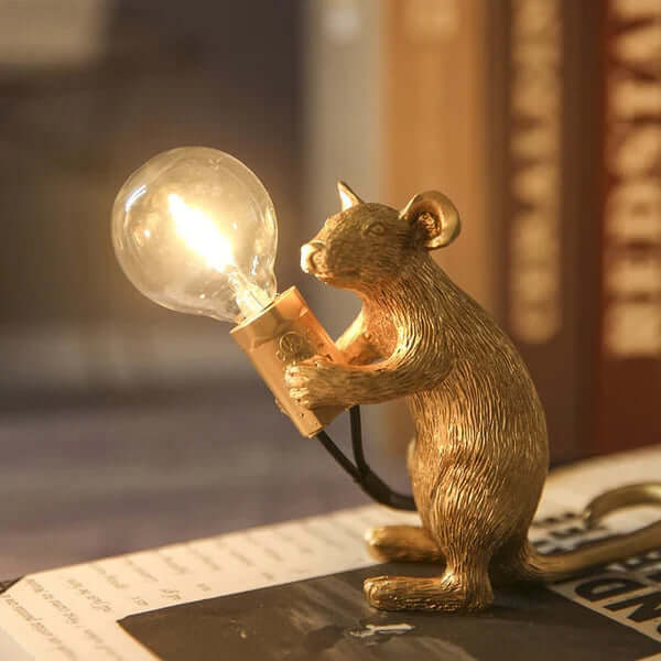 Dekorativ Muse Bordlampe
