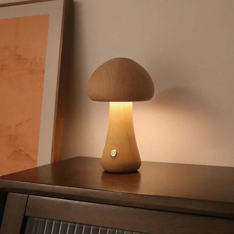 Træ Svampe LED Natlampe - Hyggelig Belysning til Børn