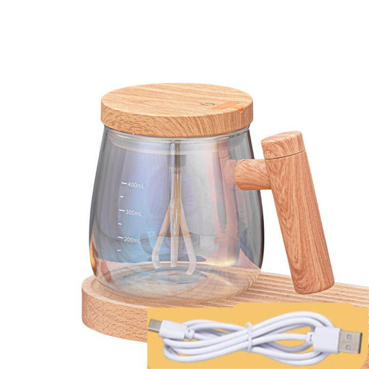 Håndmixer Kop af Træ - 2-i-1 Smoothie Blender