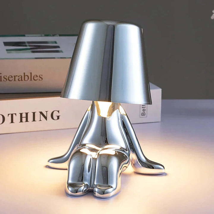 Minimalistisk LED bordlampe med varmhvidt lys