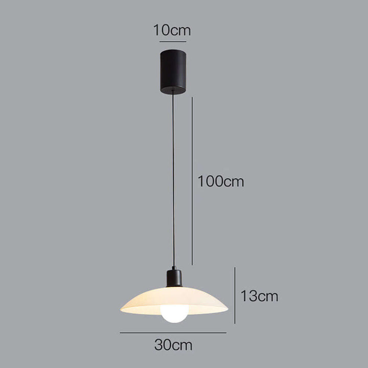 Minimalistisk Pendellampe i Hvidglas