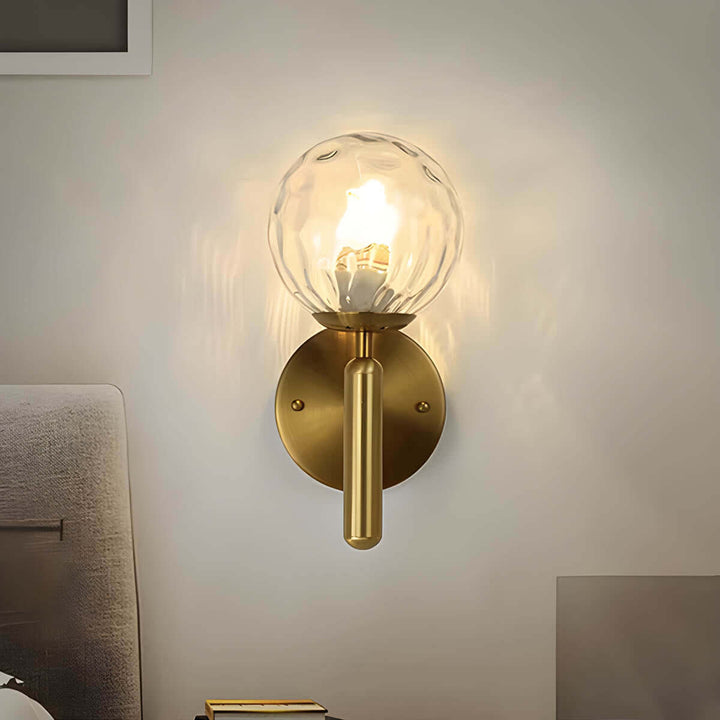 Elegant væglampe i vintage-stil, glas