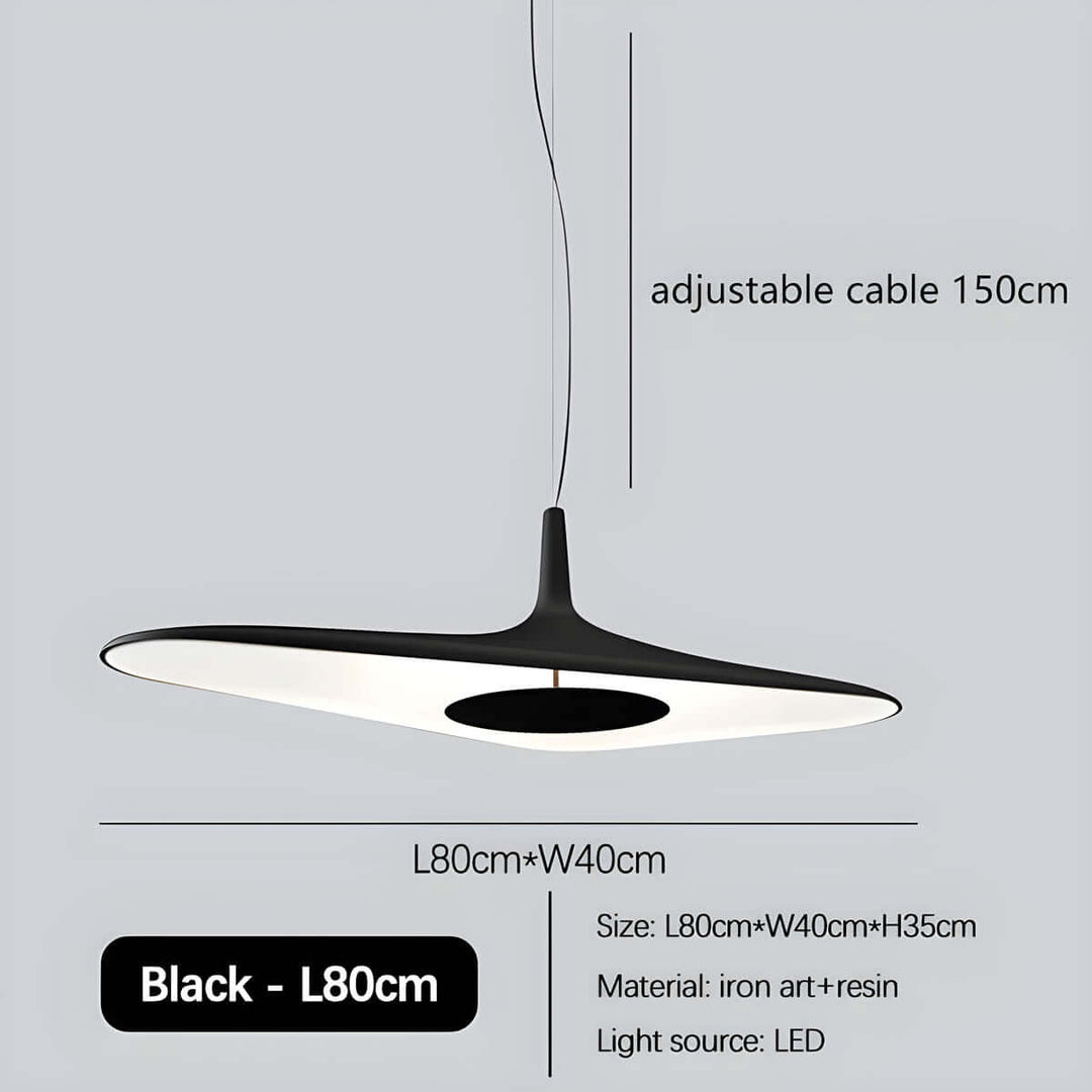 Designer Pendellampe i Moderne Kunstharpiks, 60/80 cm