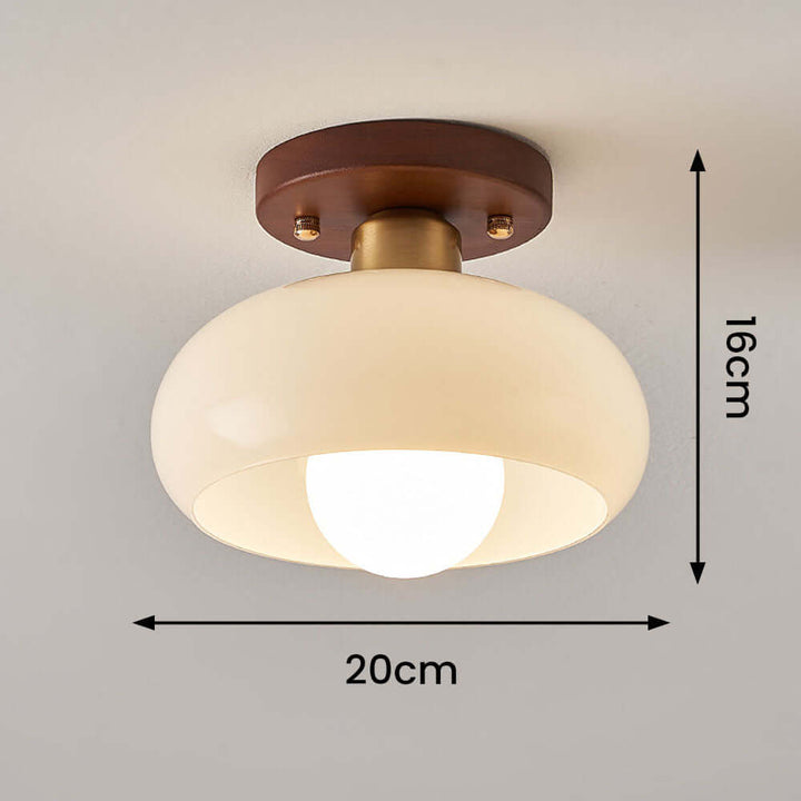 Vintage Hvid Lille Loftslampe til Entré