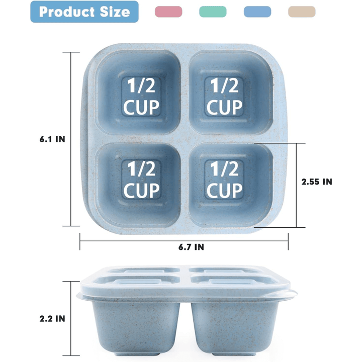 Unisex 4-rums Bento Box Madpakkebeholdere