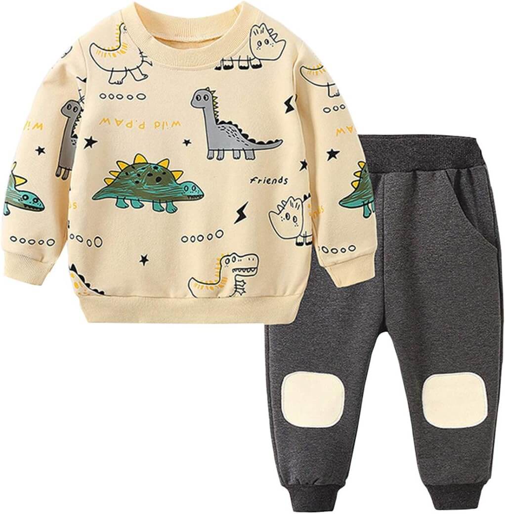 Børns Dinotøj Sæt - T-shirt & Bukser til Børn
