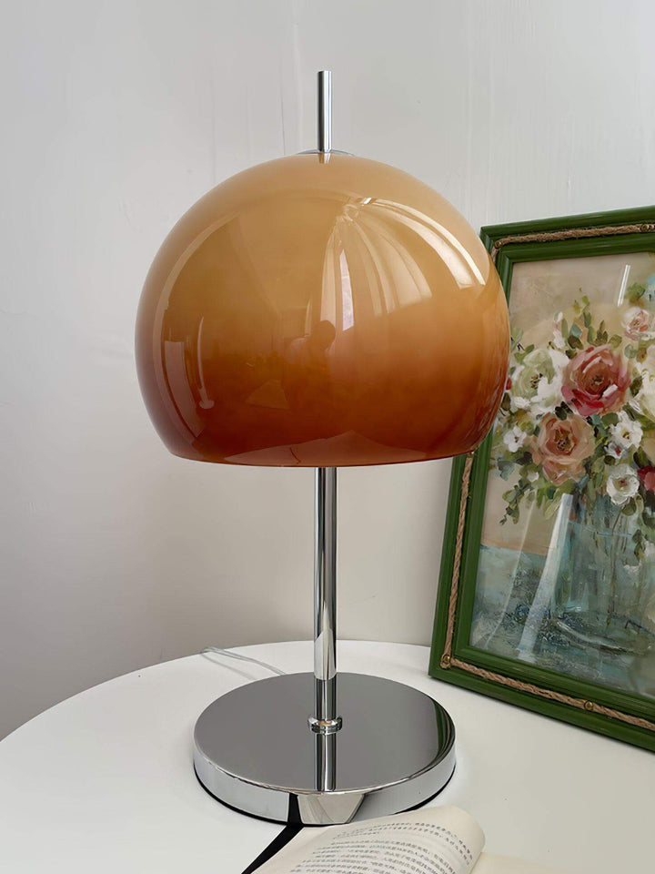 Svamp Design Bordlampe Glas Ravfarvet