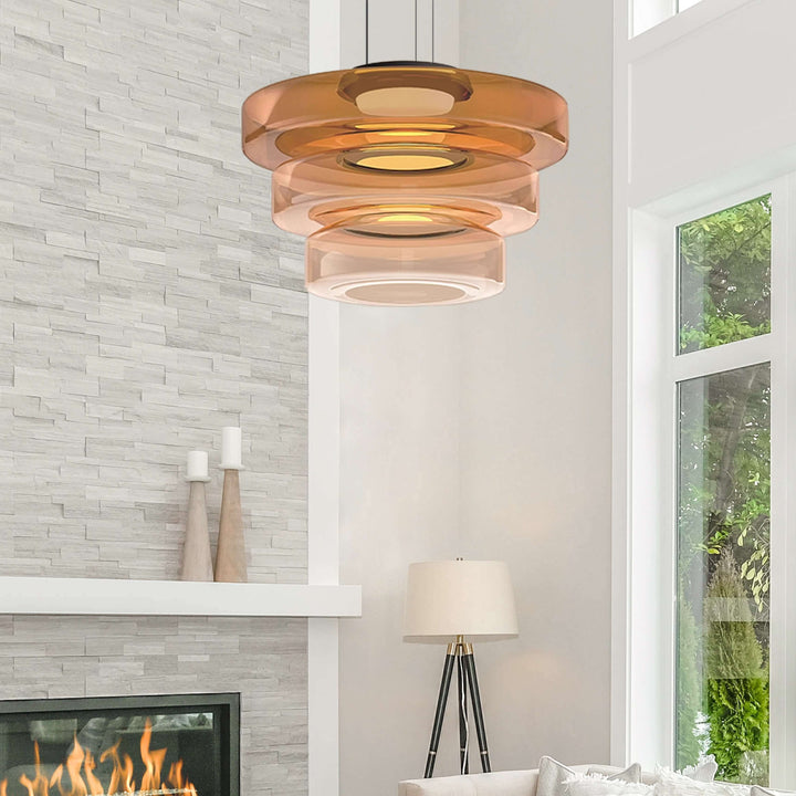 Elegant Bauhaus Glas Pendel Lampe
