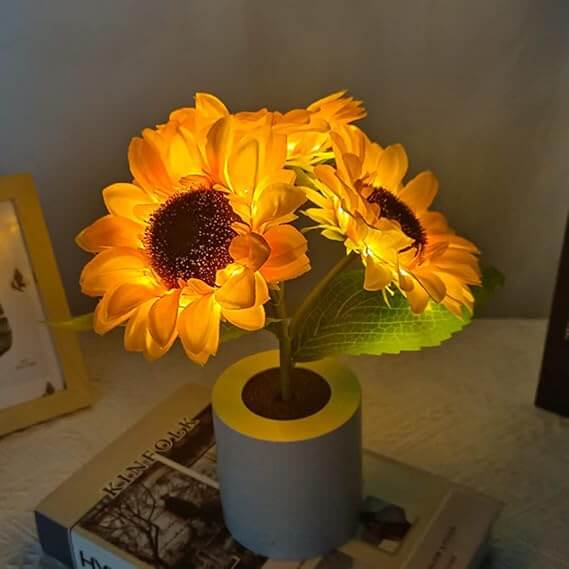 LED Solsikkelampe Stemningslys Dekolampe