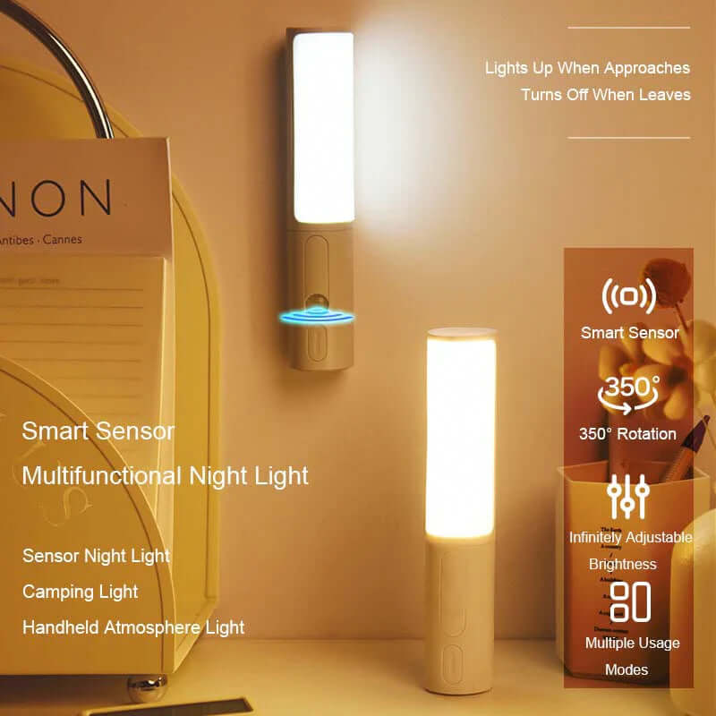 LED-natlampe med bevægelsessensor & dæmpbar