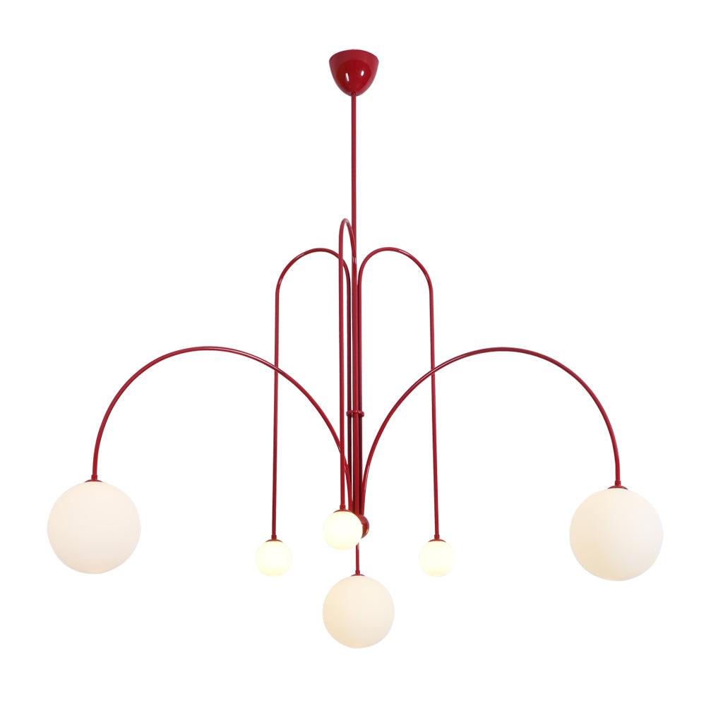 Elegant Glas & Metal Pendel Lampe