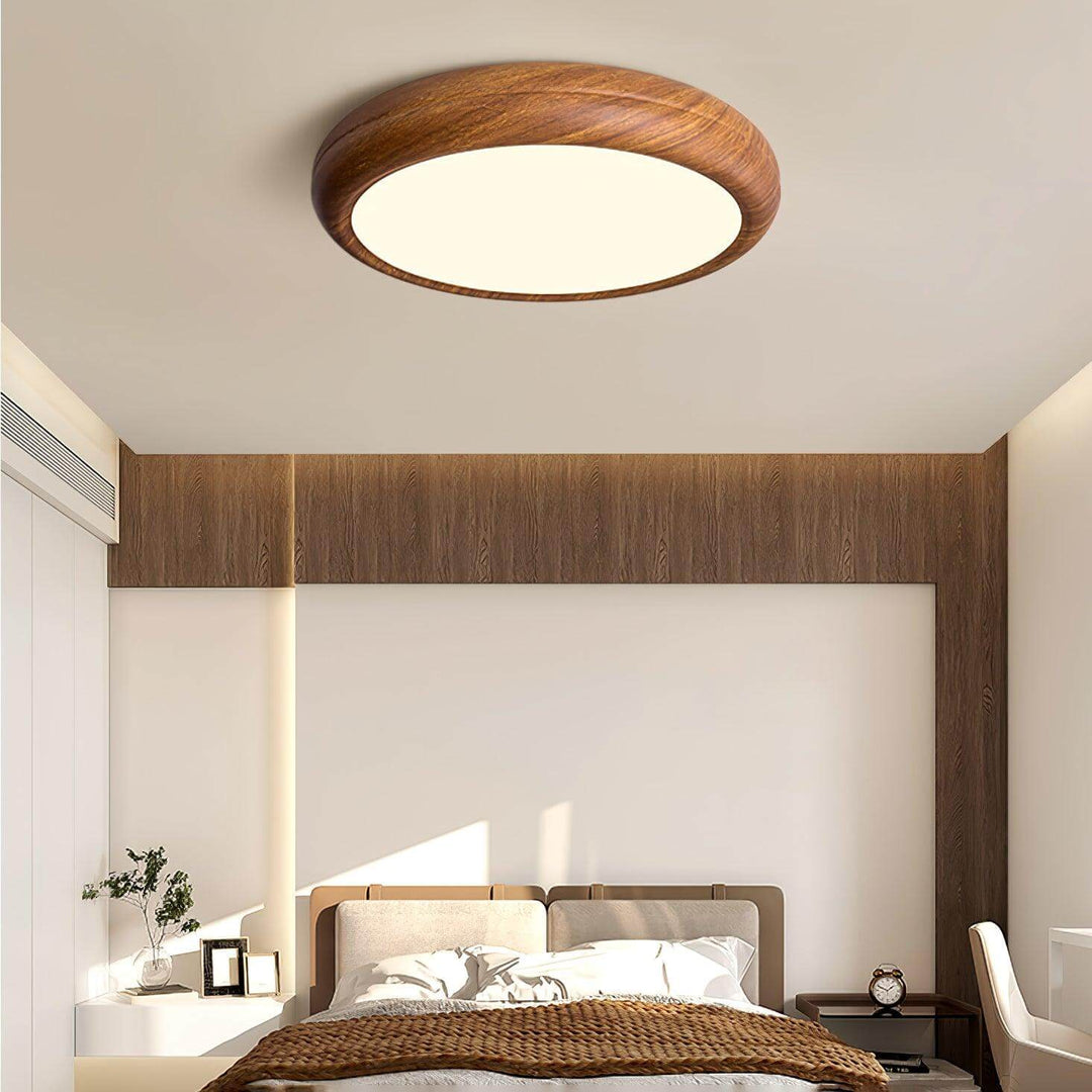 LED Loft Rund Loftlampe i Trælook