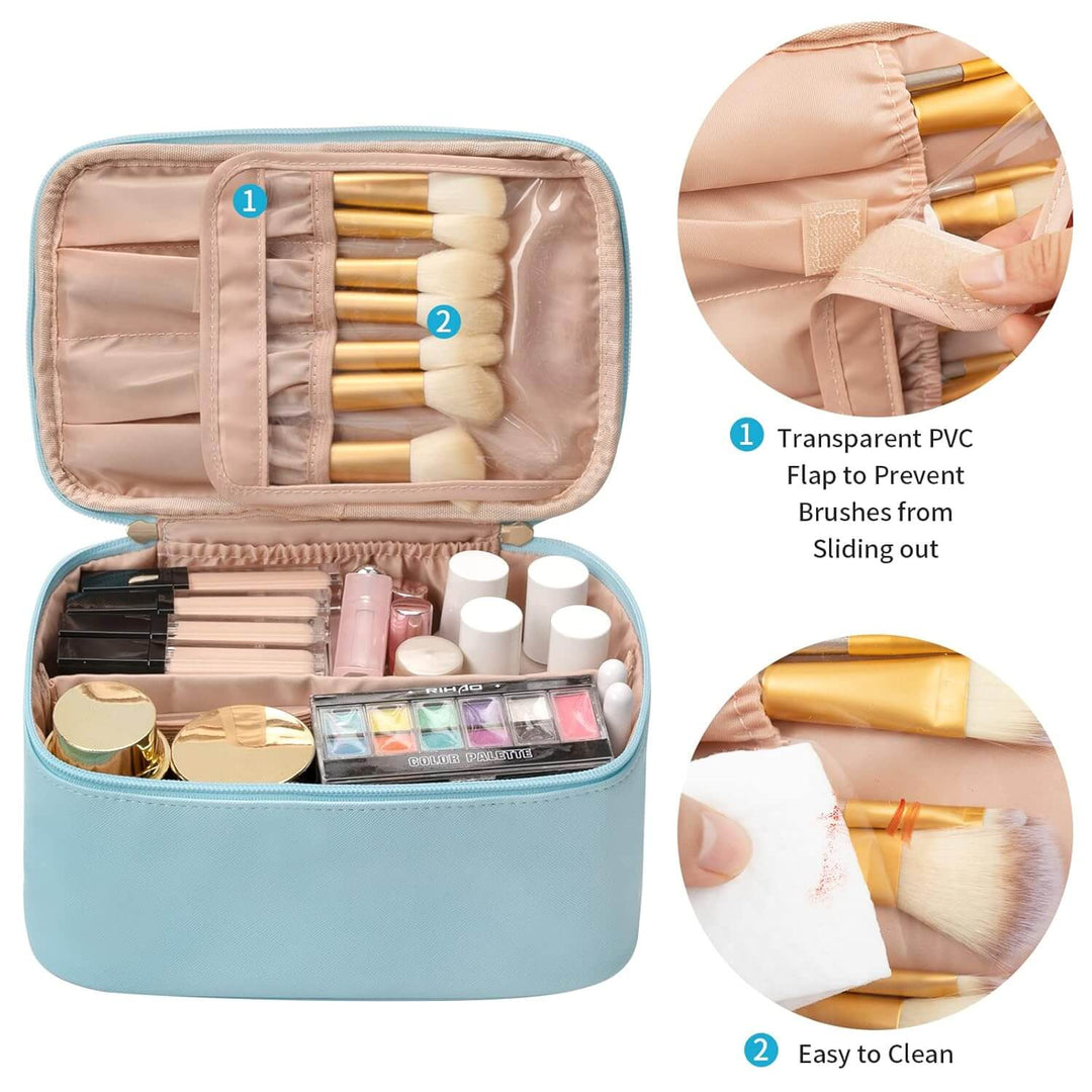 Rejse Make-up Organizer med justerbare rum
