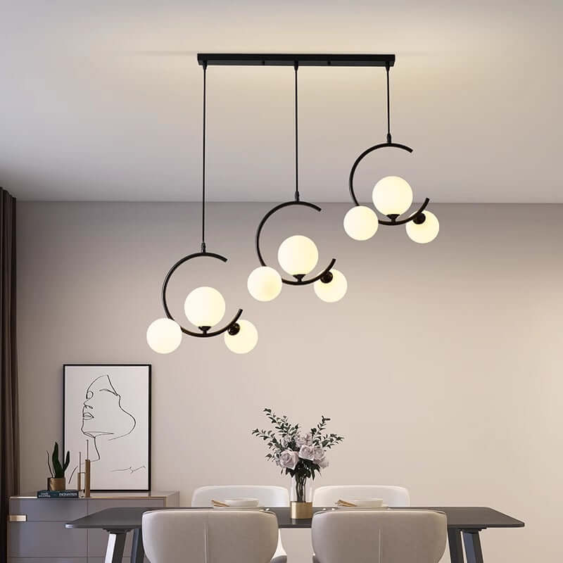 Moderne dæmpbar LED-pendellampe, 3 lyshoveder