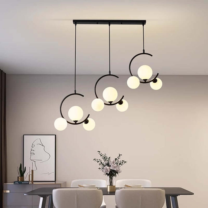 Moderne dæmpbar LED-pendellampe, 3 lyshoveder