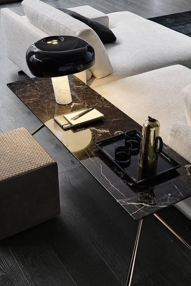 Designer Bordlampe i Marmor