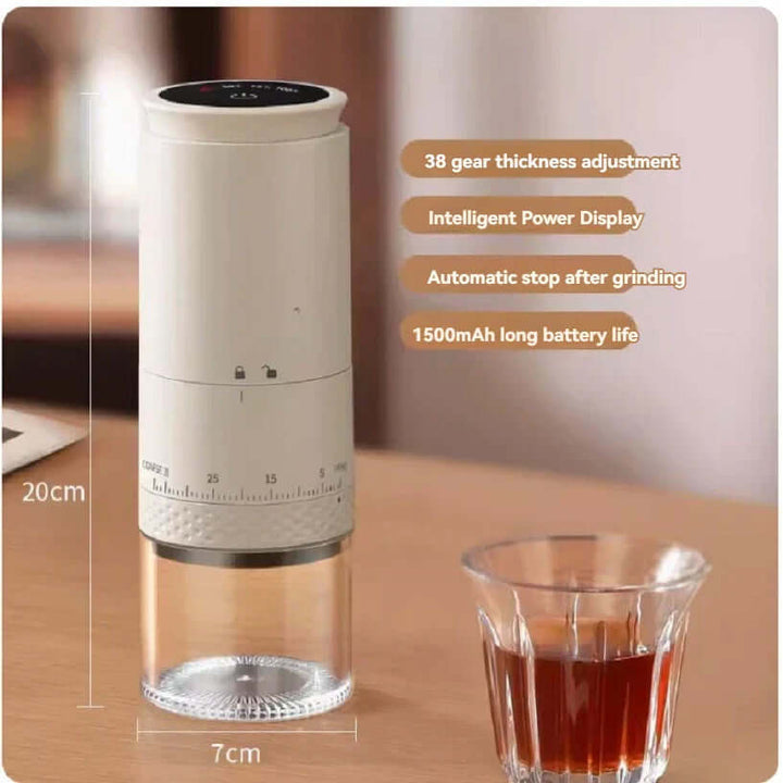 USB-C Bærbar Elektrisk Kaffekværn, 38 Trin