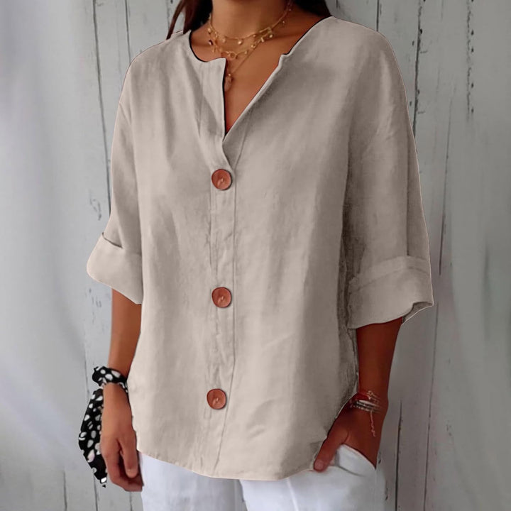 Dame casual bluse i let stof, perfekt til sommer og forår. Komfortabel og stilfuld kvindemode.