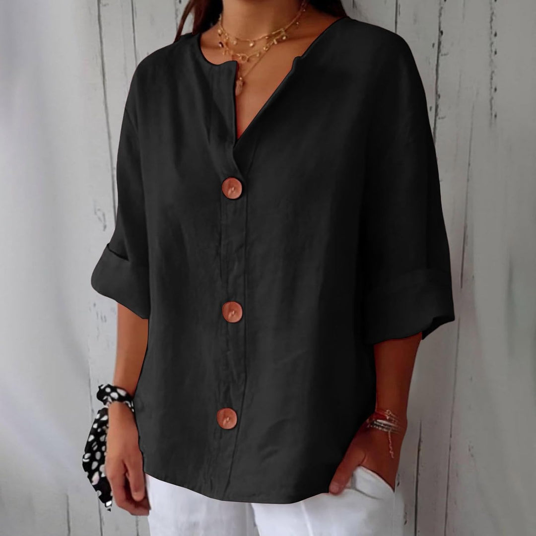 Frisk sommerbluse med elegant touch. Denne casual dame top er ideel til et let og moderne look.