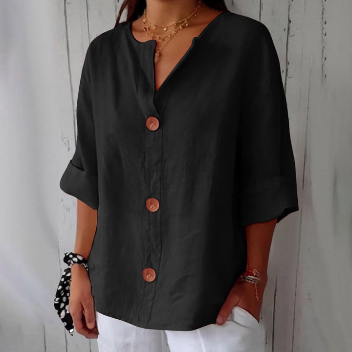 Frisk sommerbluse med elegant touch. Denne casual dame top er ideel til et let og moderne look.