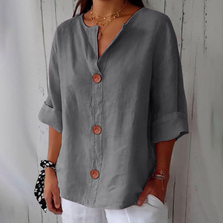 Forårsbluse til dame, casual og komfortabel. Perfekt til hverdagsbrug med et strejf af elegance.