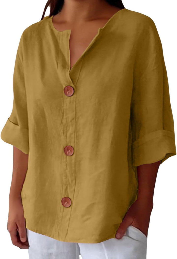 Farverig casual dame top, der tilføjer liv til din garderobe. En stilfuld og let bluse til kvinder.