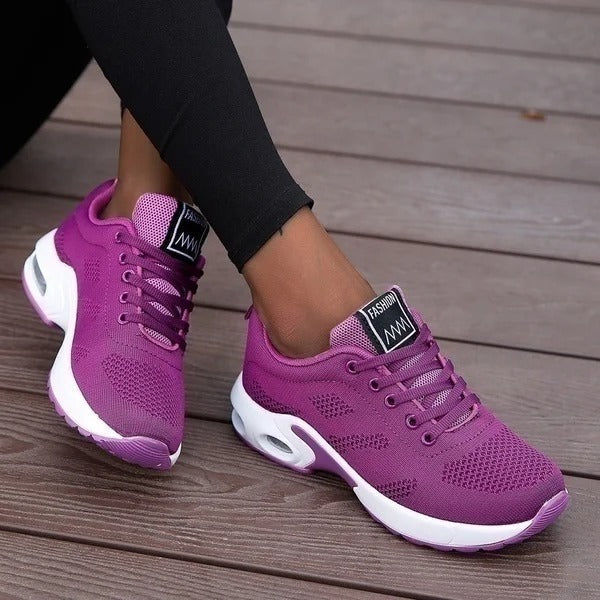 Sundhedsvenlige damesneakers, der forebygger trætte fødder med deres ergonomiske design og støtte.