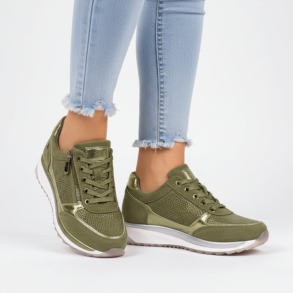 Åndbare orthopædiske damesneakers 'Gabriele' for sundere fødder, komfort og moderne stil.