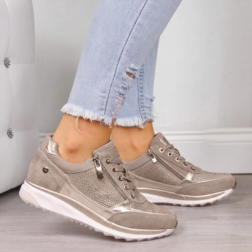 'Gabriele' orthopædiske sneakers til damer: uovertruffen komfort, stil og justerbar pasform.