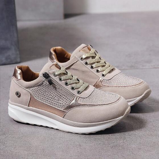 Komfortable justerbare orthopædiske sneakers til damer, perfekte som stilfulde hverdagssko.