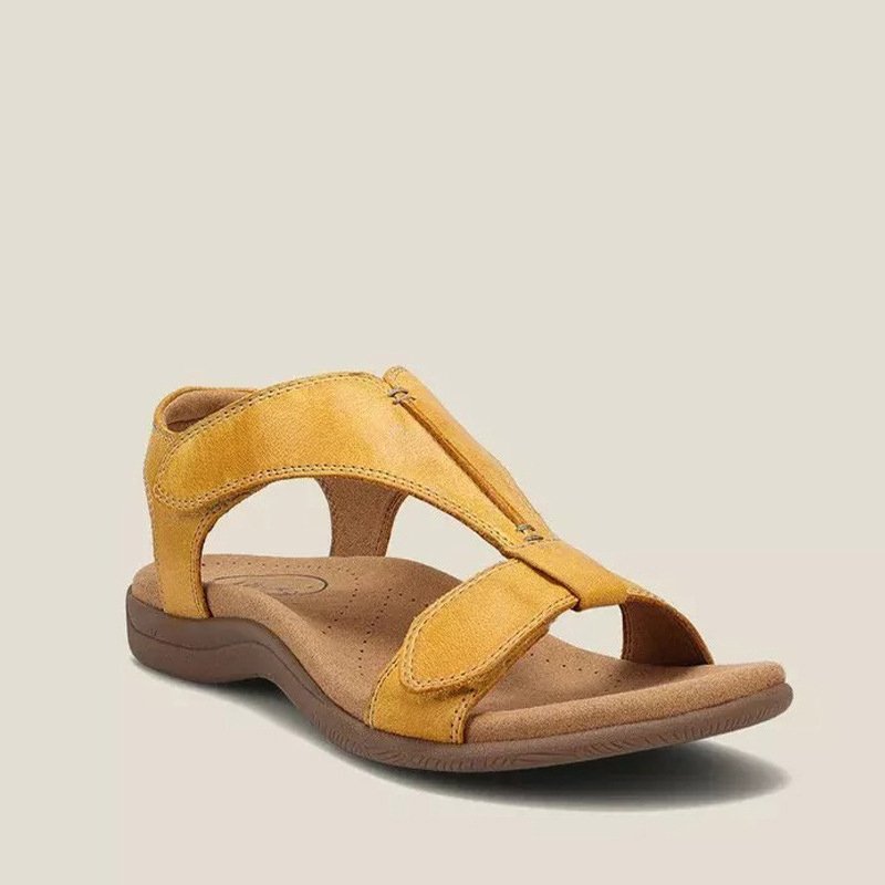 Veganske damesandaler med åben tå: Stilfulde og ortopædiske sommersandaler, perfekte til hverdagsbrug.