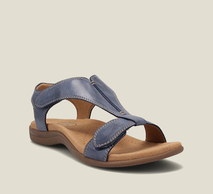 Elegante dame ortopædiske sandaler: Åben tå, stødabsorberende sål og behagelig pasform til hverdag.