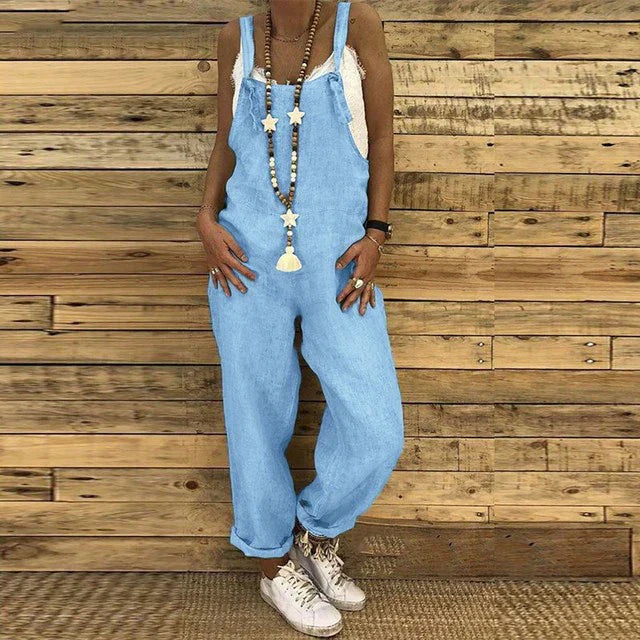 Trendy dame overalls med justerbare stropper & løs pasform for maksimal komfort.