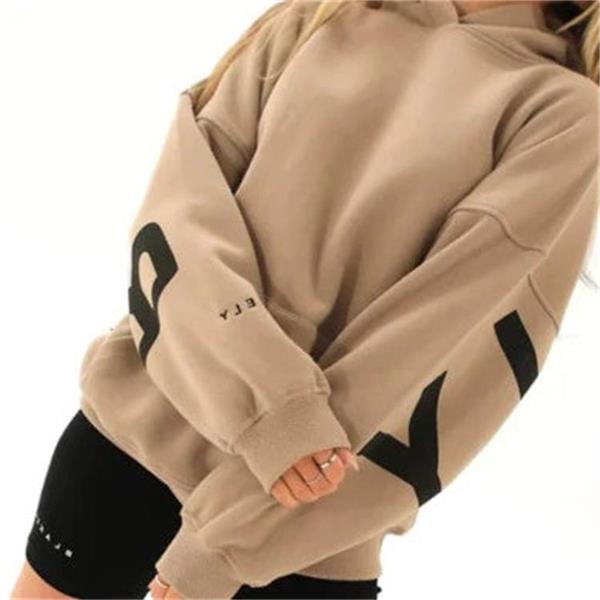 Komfortabel oversized hættetrøje til kvinder med unikt grafisk print. Ideel til trendy hverdagsstil.