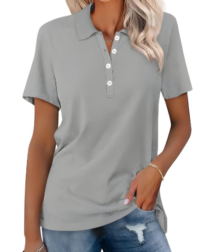 Dame polo shirt, kortærmet, klassisk pasform. Elegant og komfortabel til hverdagsbrug.