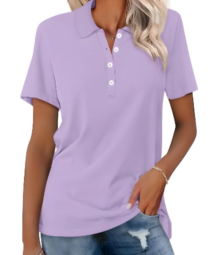 Kortærmet dame polo med klassisk pasform, designet for langvarig komfort og stil.