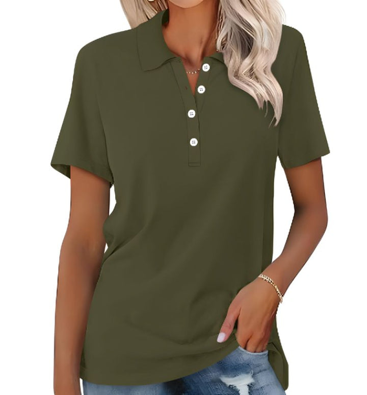 Elegant dame polo shirt, kortærmet med klassisk pasform. Perfekt til en sofistikeret hverdagsstil.
