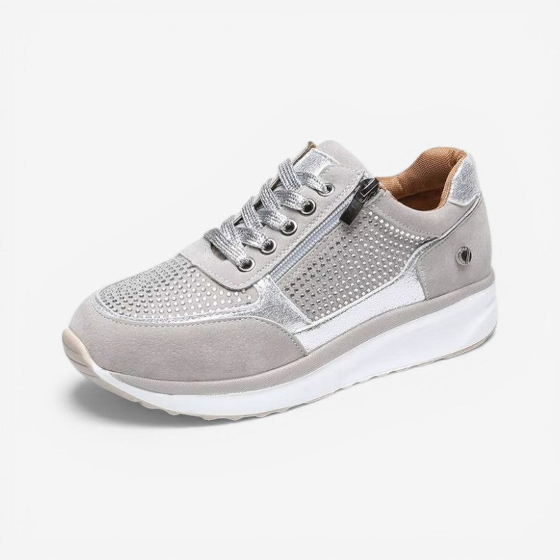 Stilfulde dame sneakers med komfortabel rund snude og smart sidelås for let adgang.