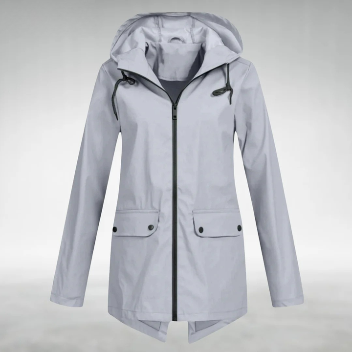 Komfortabel, figursyet softshell hættejakke til kvinder, ideel som overgangsjakke.