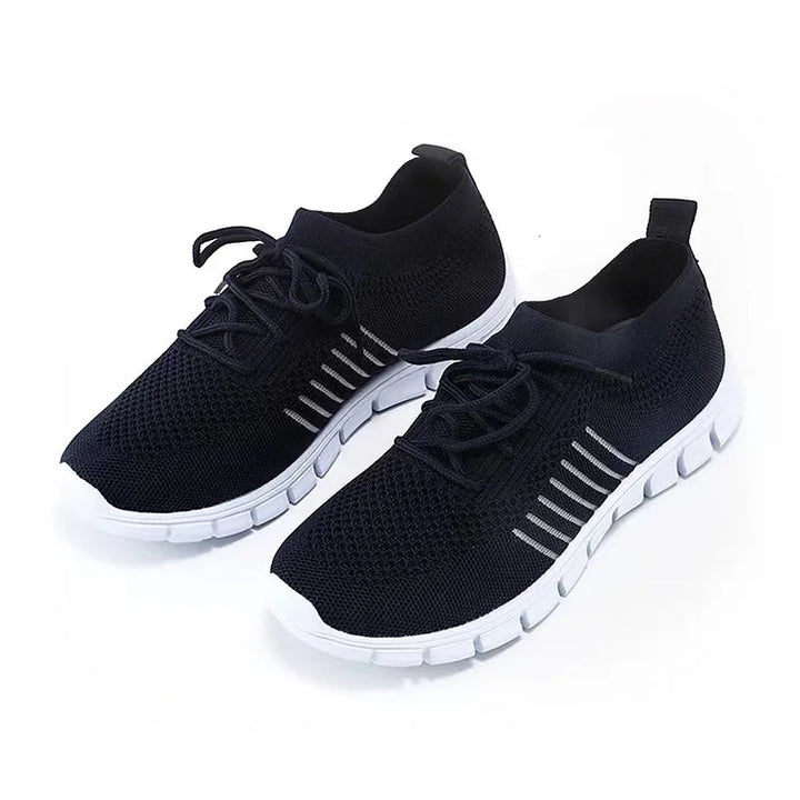 Kvinders ortopædiske sneakers i grå, ergonomisk designet, kunstlæder, alsidig at kombinere, perfekt bærekomfort