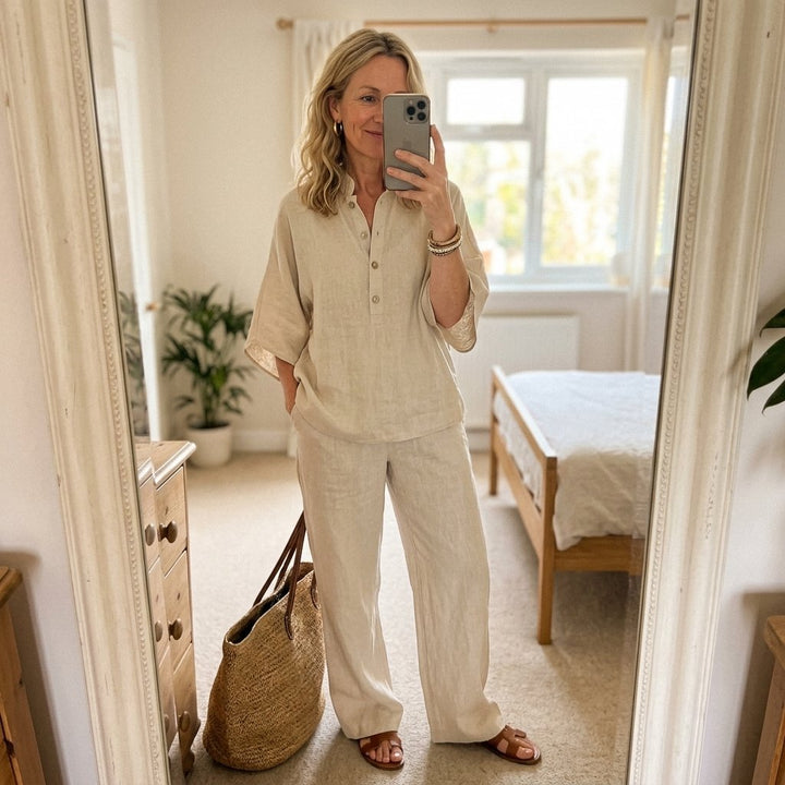 Alsidigt hør sæt til damer, perfekt til både afslapning og elegante lejligheder. Tosætssæt.