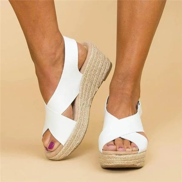 Marineblå fodvenlige espadriller, ortopædiske damesko med kilehæl for komfort, perfekt til sommeren.