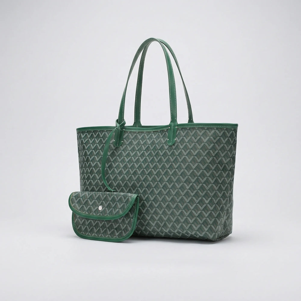 Moderne shopper taske med unikt grafisk mønster. Ideel til stilbevidste kvinder.